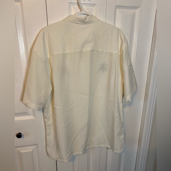 🎋🎍🤍 White “Bamboo Cay” button up Shirt Men’s M (fits large) Vacation Shirt - Picture 6 of 8